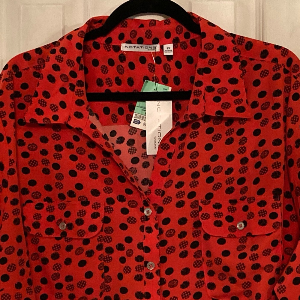 Notations brand plus size top, size 3x